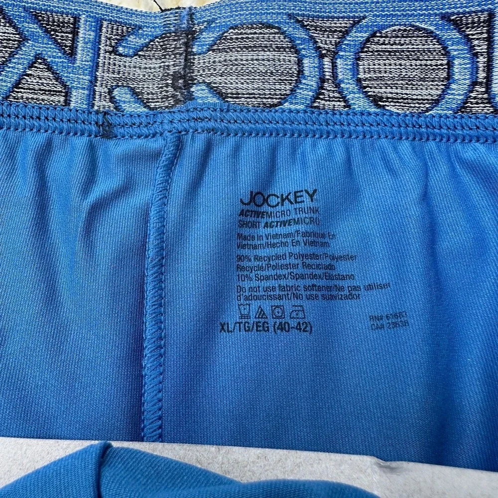NEW 3-pack Jockey ActiveMicro Stretch Boxer Briefs Sz XL In Blue Colorway